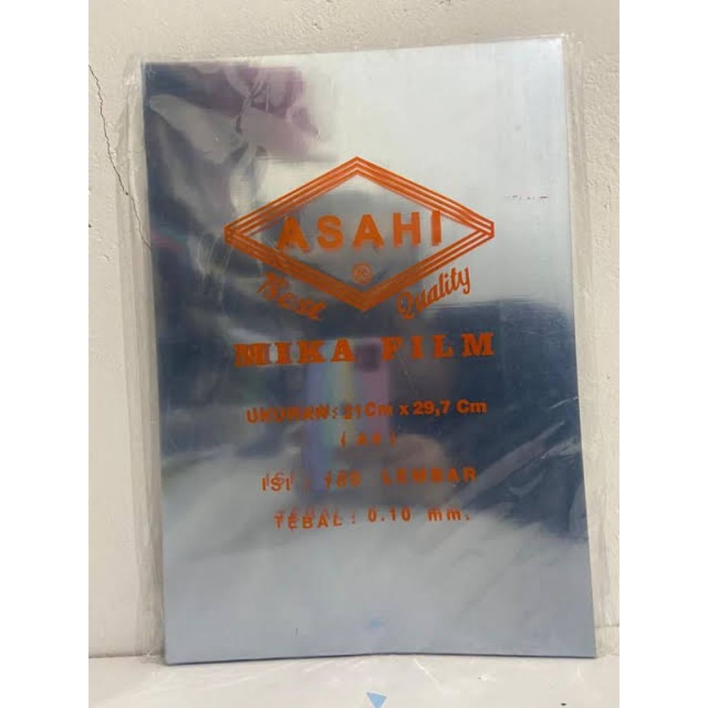 

Mika Plastik Jilid Bening Asahi Tebal isi 0.10 100 Lembar
