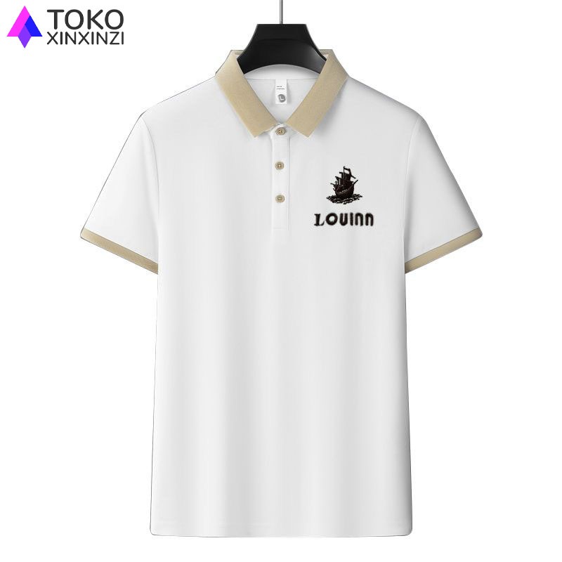 knitted polo shirt kemeja pendek pria baju polo pria original 100% kemeja laki laki lengan pendek