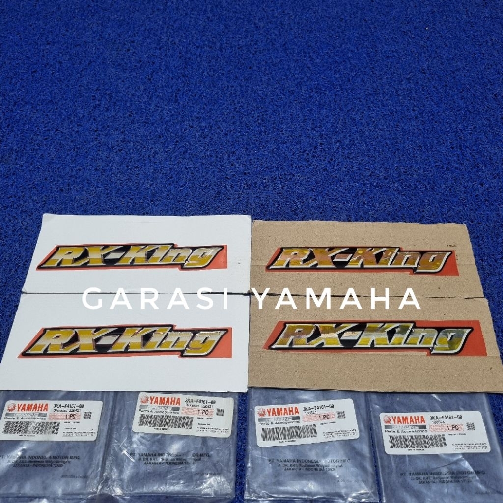 Emblem box aki rx king SE Original Yamaha Emblem box aki 2001 2002 kuning asli YGP emblem tutup aki