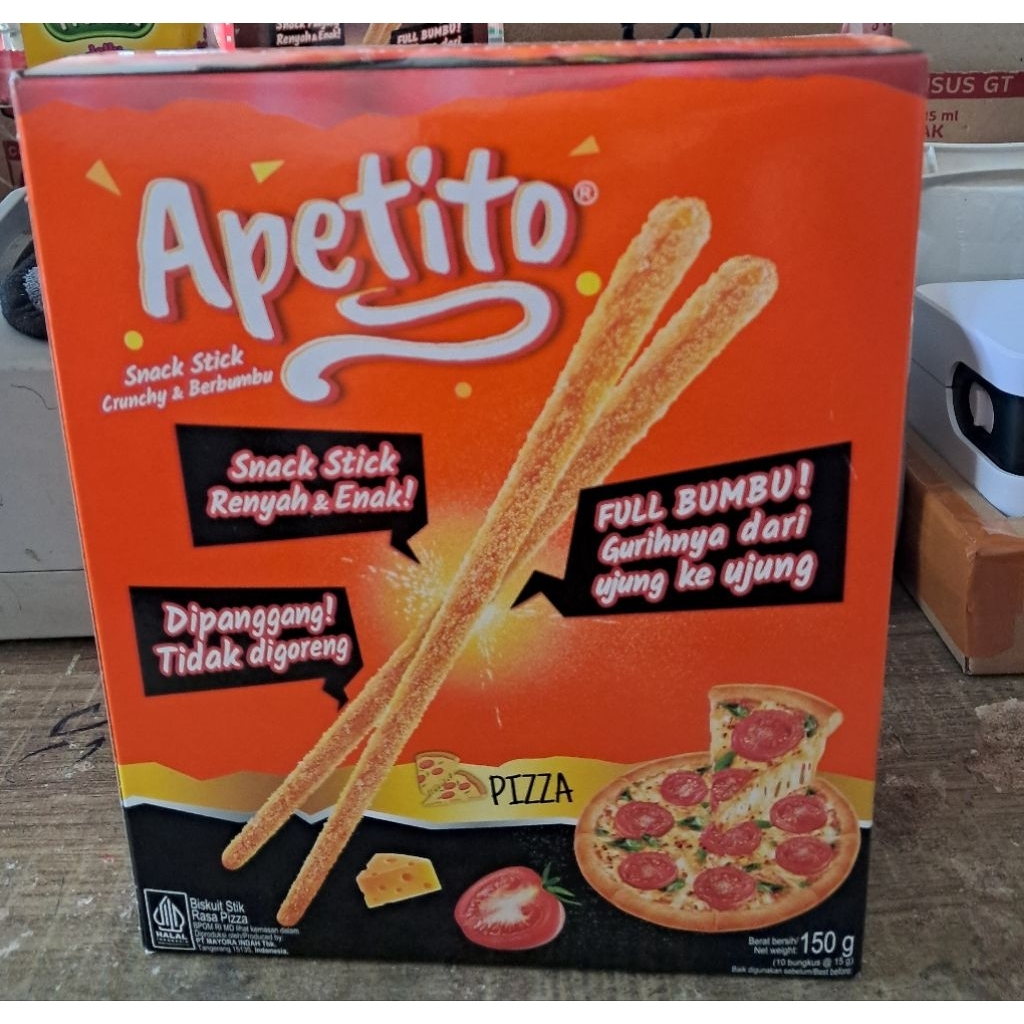 

Apetito Pizza & BBQ.185gx80 pcs (8box)Mayora