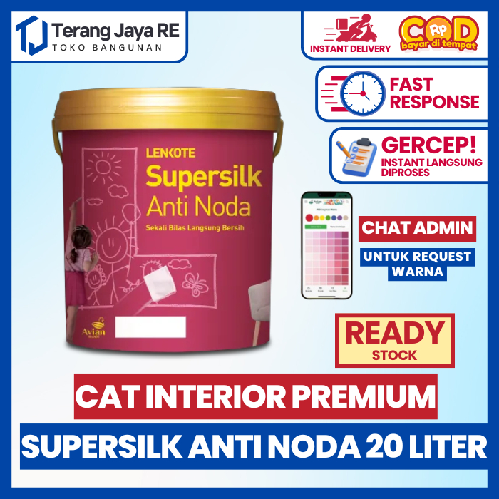 Cat Tembok Interior LENKOTE SUPERSILK ANTI NODA 20 Liter
