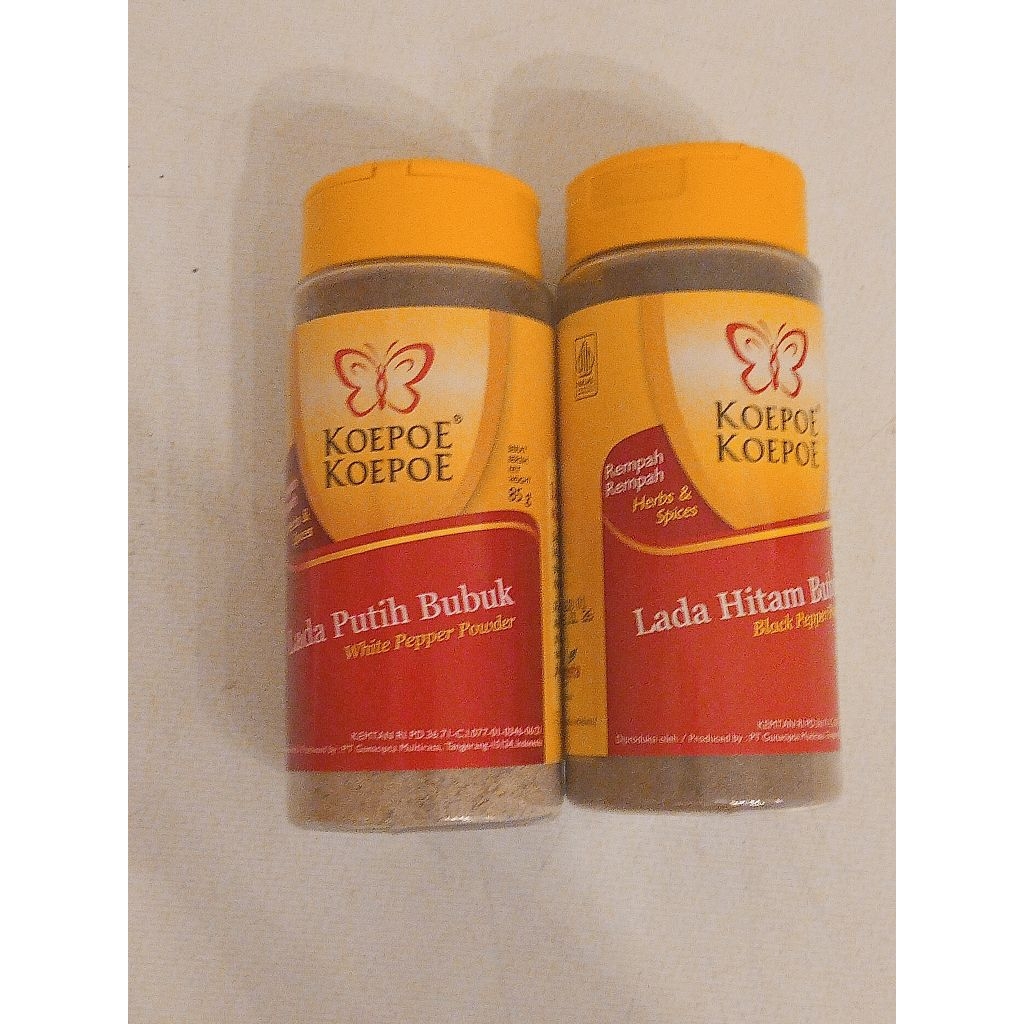 

LADA PUTIH BUBUK /LADA BUBUK HITAM KOEPOE KOEPOE 85 GRAM EXP TERUPDATE