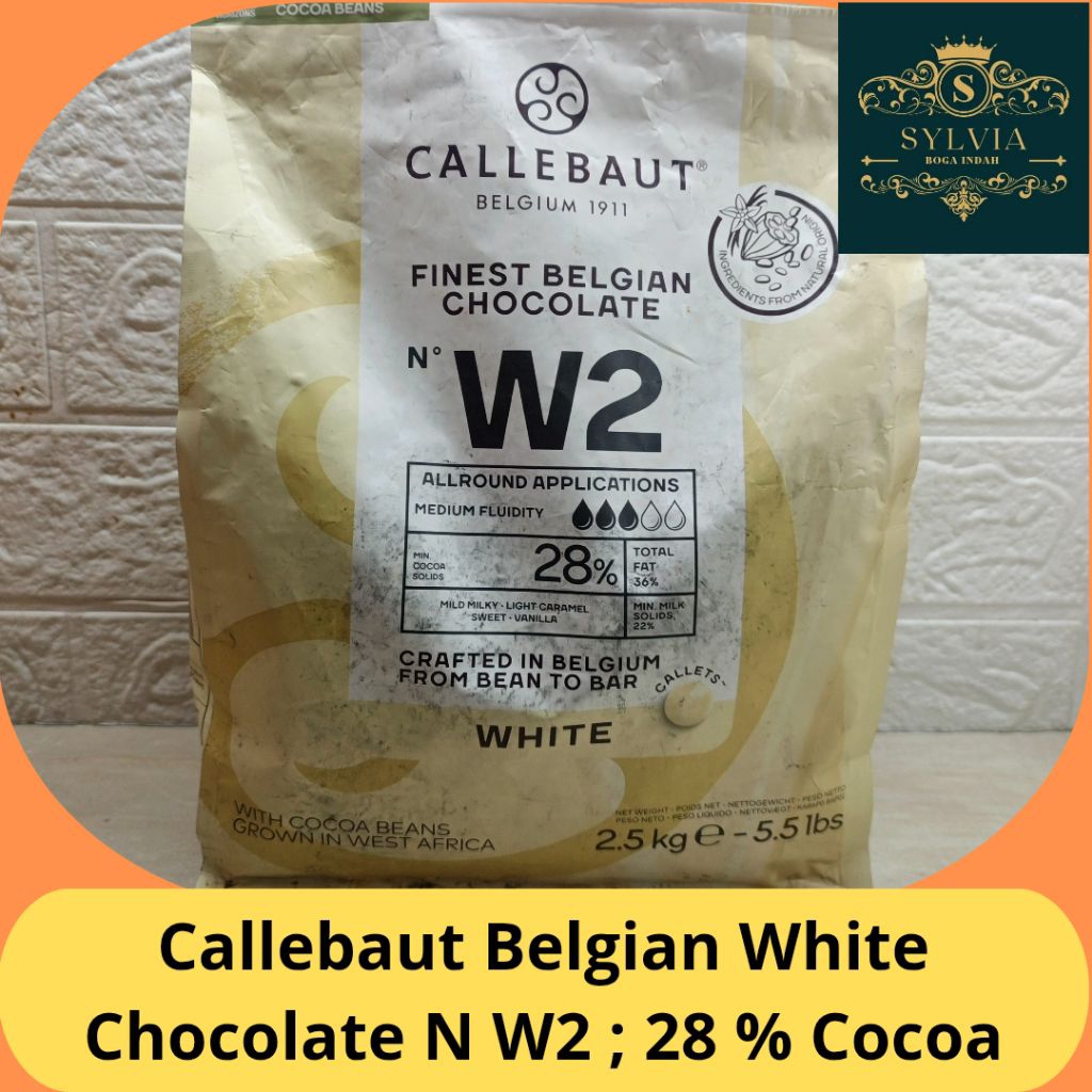 

Callebaut Belgian Chocolate W 2 WHITE Chocolate Repack 100 gr