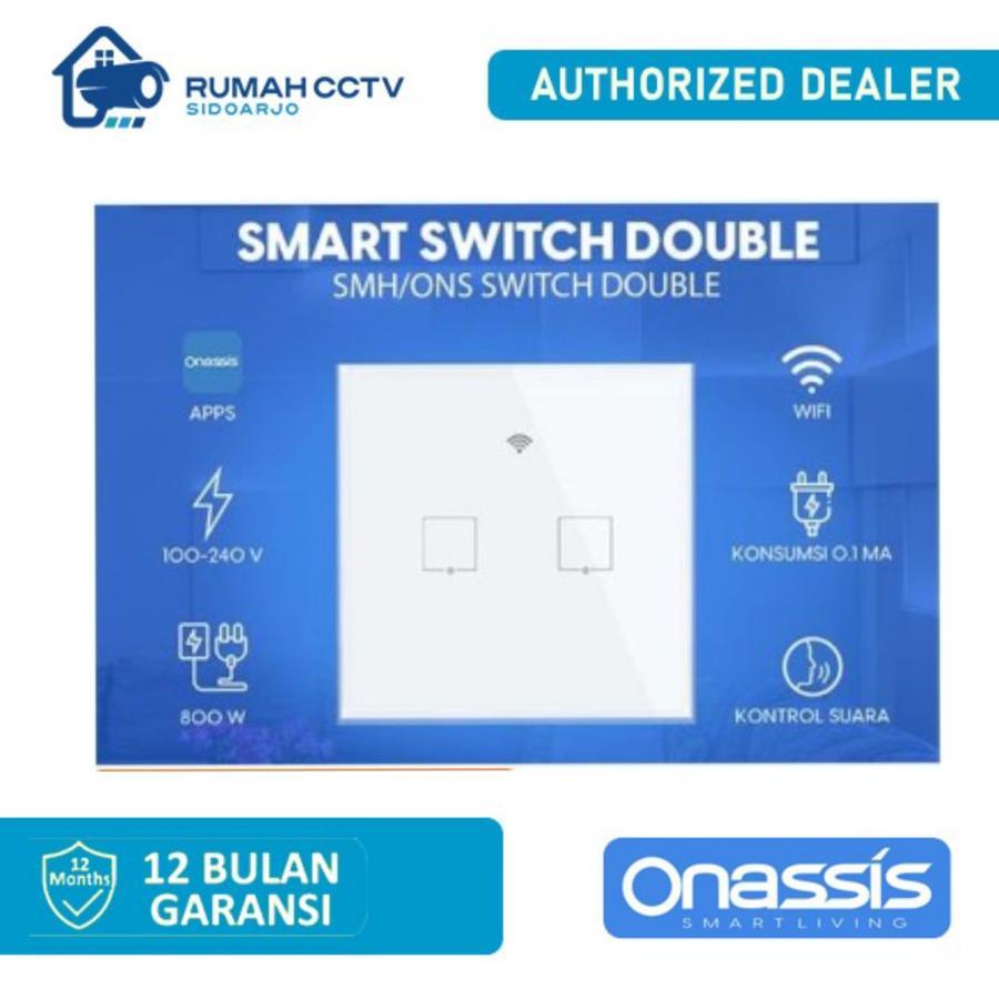 SMART HOME ONASSIS SWITCH DOUBLE WHITE