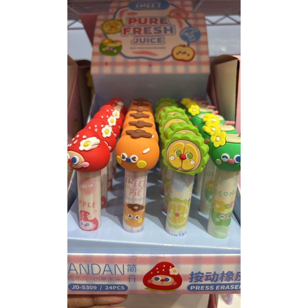 

1 BOX PENGHAPUS MEKANIK FRES FRUIT PREMIUM ORI JIANDAN ISI 24