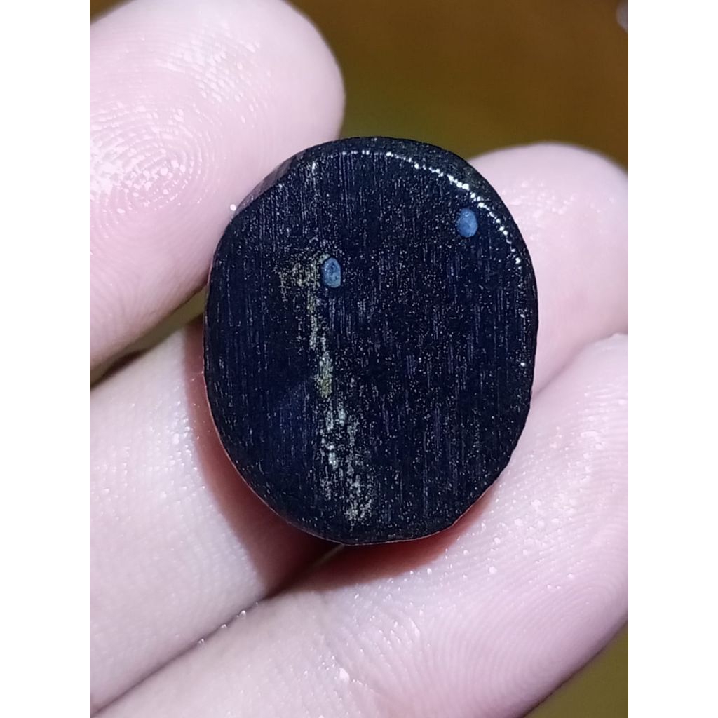 Natural Batu Posil Kelor Serat Emas 3D Polkas