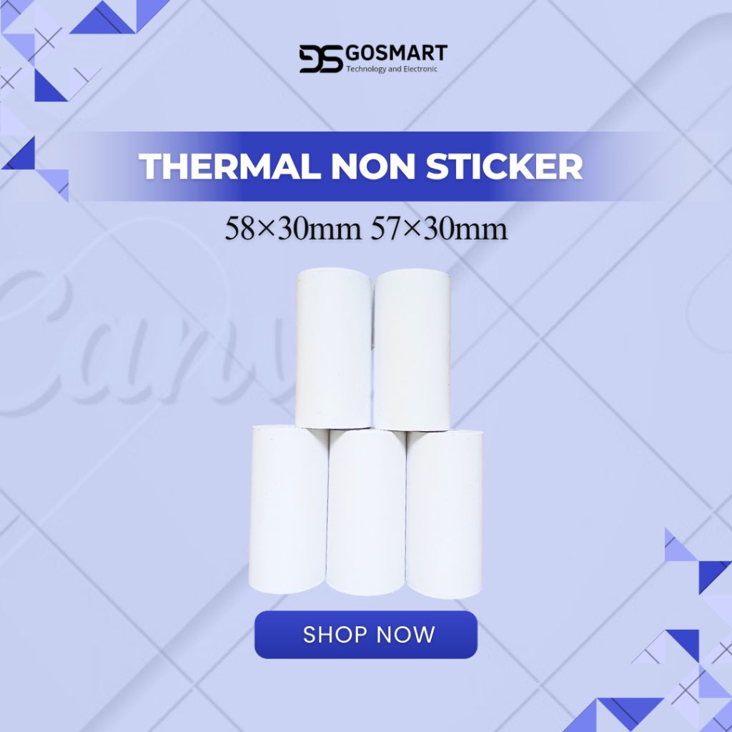

KERTAS THERMAL NON STICKER DAN STICKER PRINTER 58MM KERTAS RESI