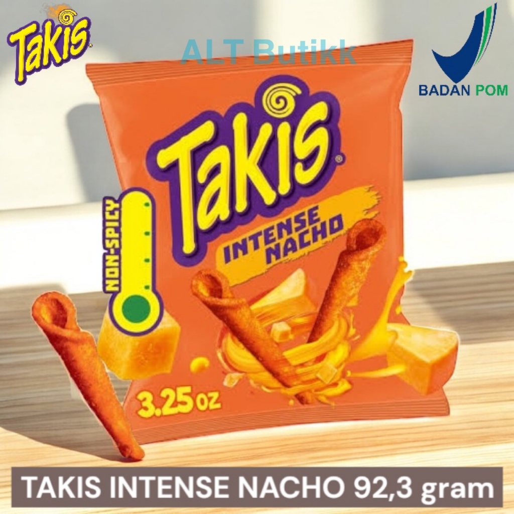 

TAKIS INTENSE NACHO CHEESE FLAVOR 92,3 GR | ROLLED TORTILLA CHIPS