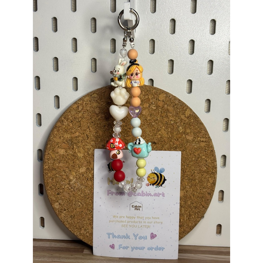 Alice in wonderland Phone Strap / Bag Charm