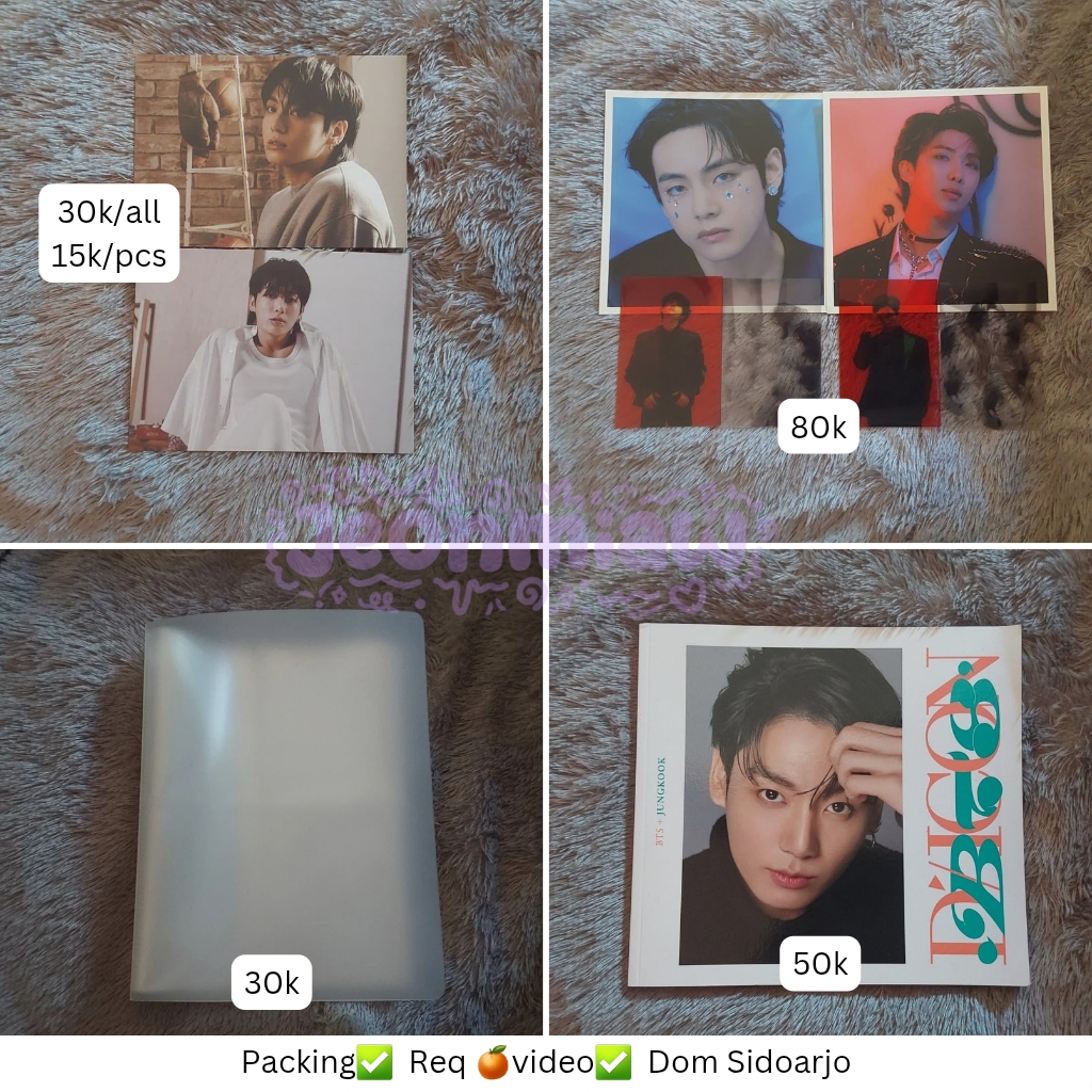 BTS JUNGKOOK JK TAEHYUNG V NAMJOON RM MOTS POSTCARD GOLDEN BINDER DICON