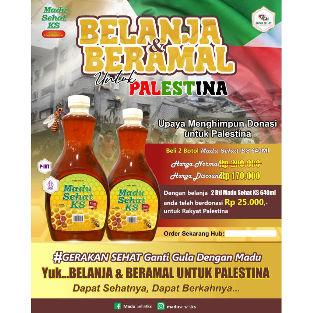 

PROMO 2 Botol MADU SEHAT KS @640ml (Belanja Beramal)