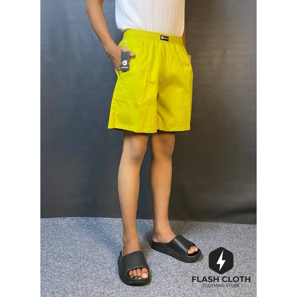 Boxer Katun Premium Pria Wanita - Celana Pendek Unisex Adem Jumbo & Super Jumbo