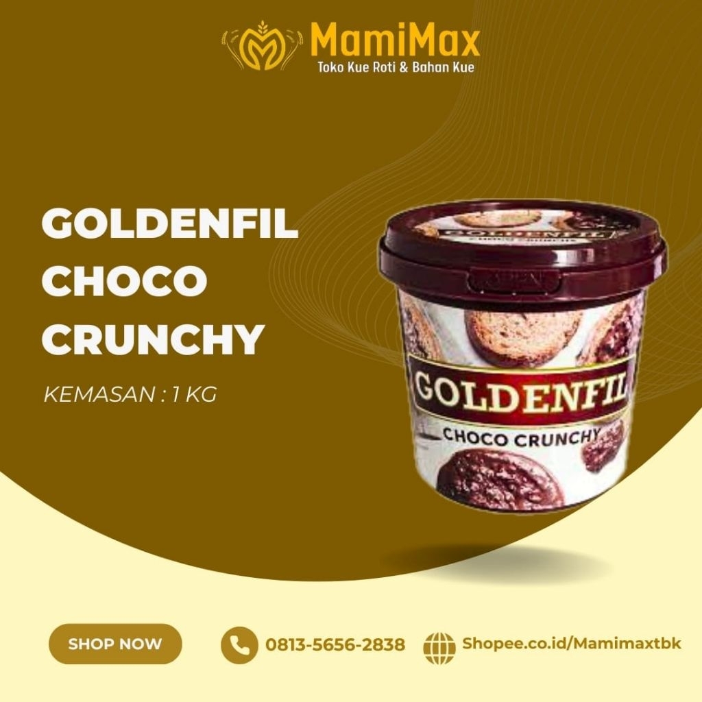 

GOLDENFILL CHOCO CRUNCHY 1 KG SELAI COKLAT