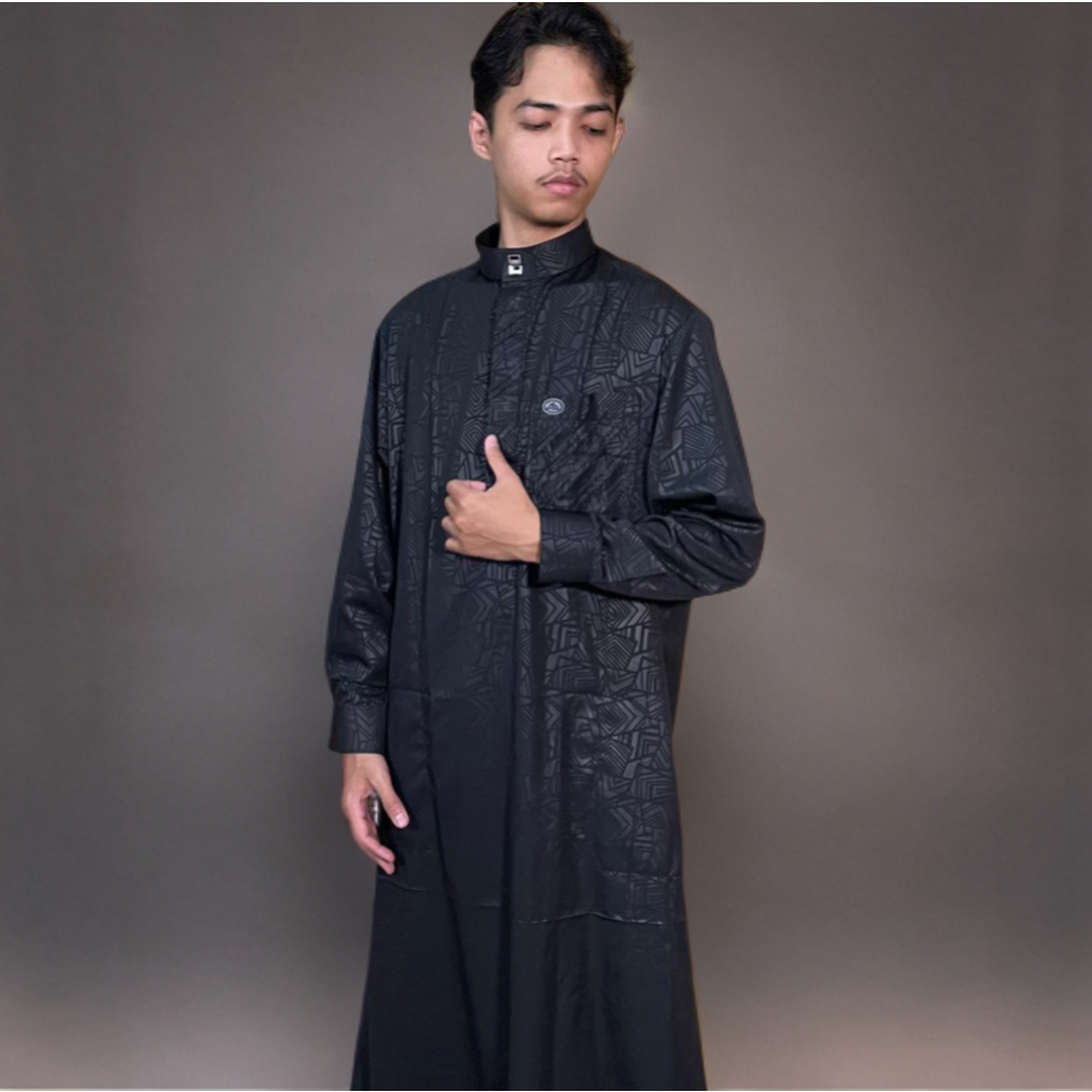 Gamis Pria Dewasa Warna Hitam Premium Majidah Gamis JBD.17