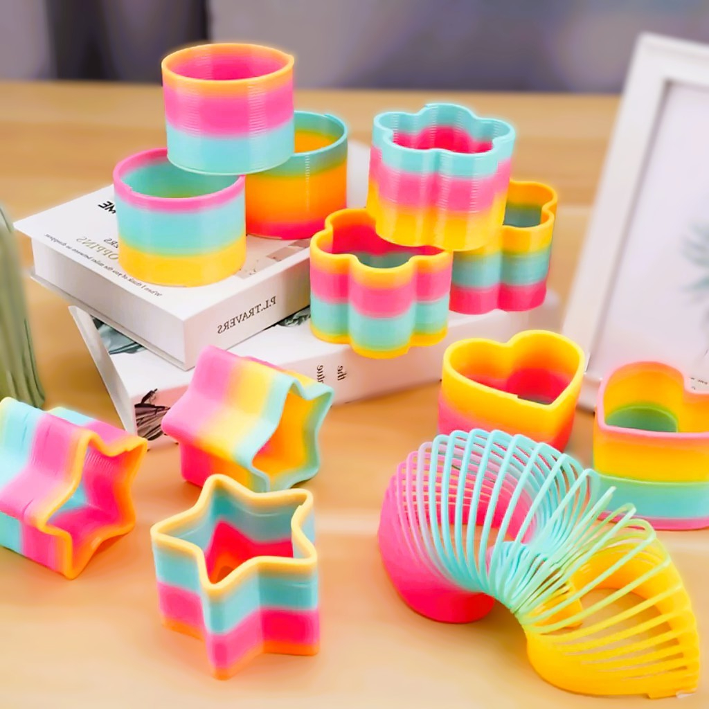 per pegas spring rainbow bentuk / mainan per spriral kecil / mainan spiral