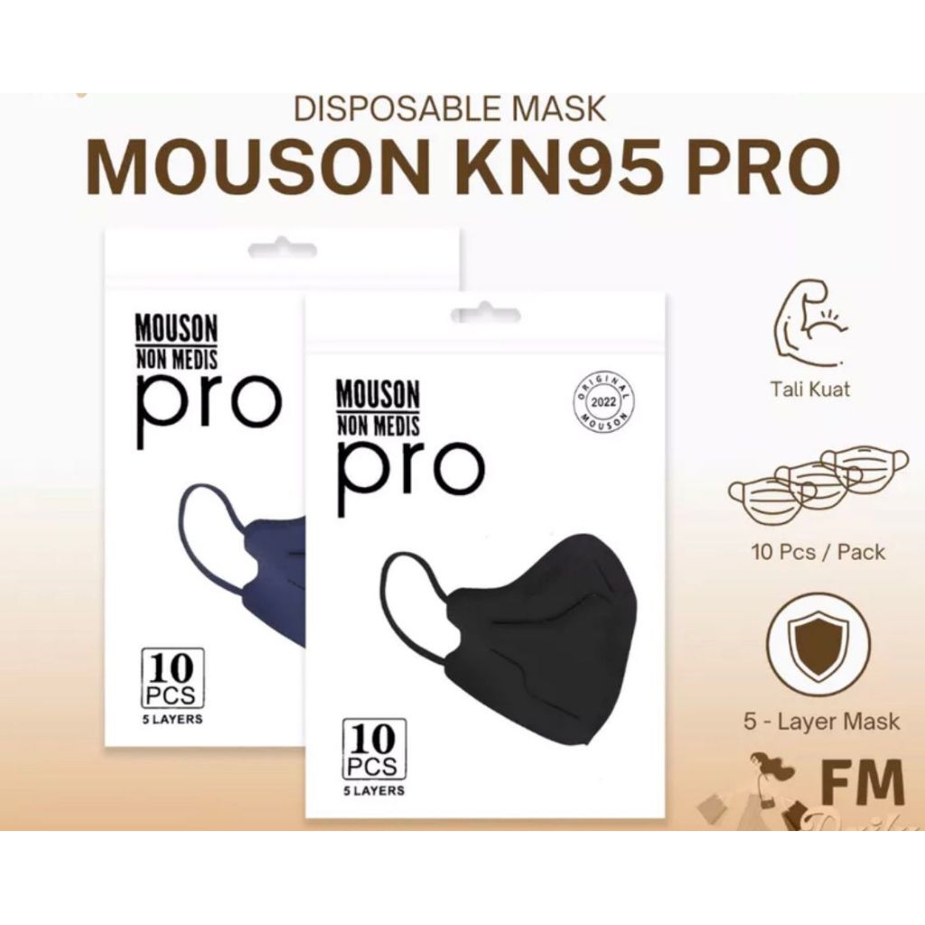Masker Mulut Mouson KN95 Pro Wemaze Masker Korea 10pcs 5 Ply