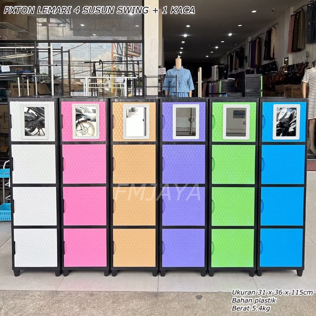 Lemari Pxton 1 Pintu 4 Susun / Lemari 4 Susun 1 Pintu Pxton / Lemari Plastik Tebal 4 Susun Anti Raya