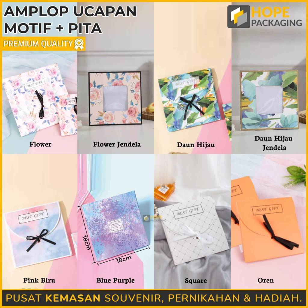 

Amplop Motif + Pita Premium/ Kartu Ucapan/ Envelope Aesthetic/ Greeting Card/ Angpao Absrak