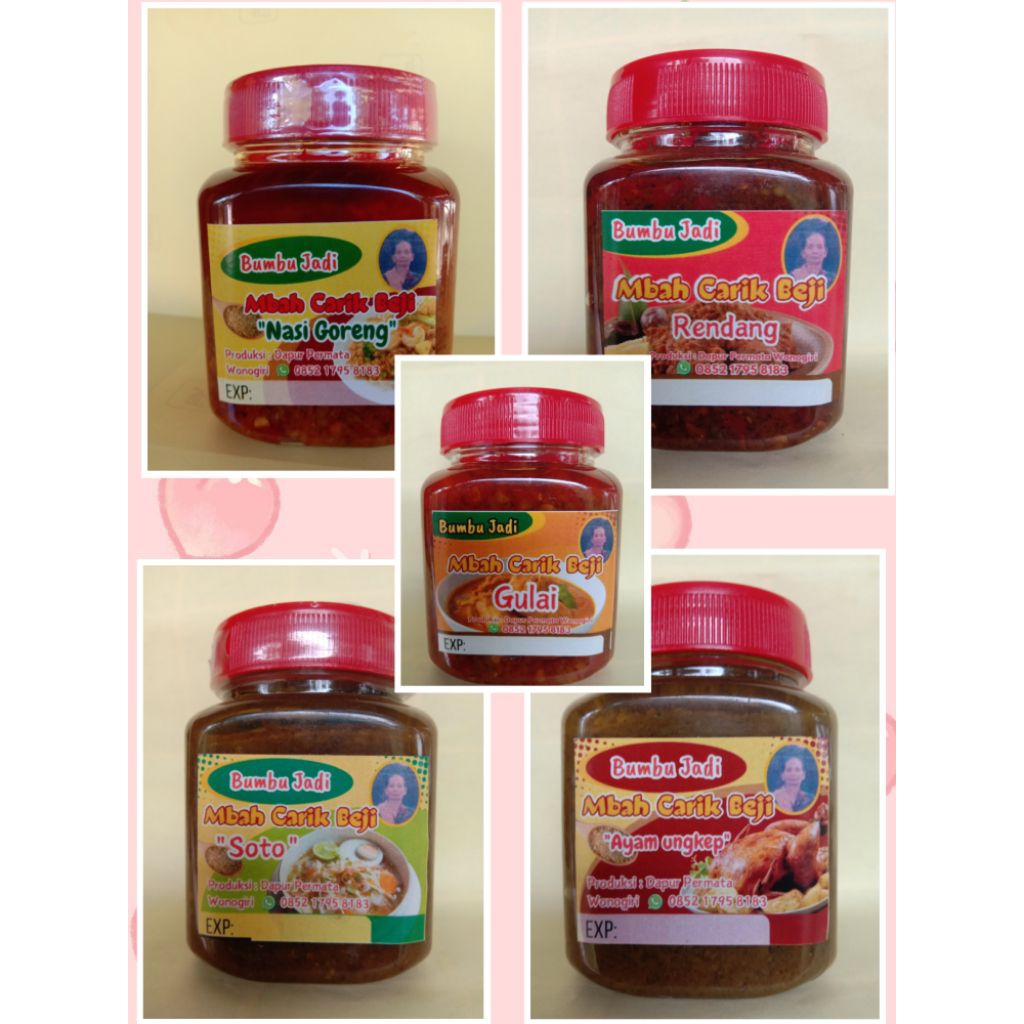 

bumbu jadi kemasan botol @200gr hargaa perbotol 35.000