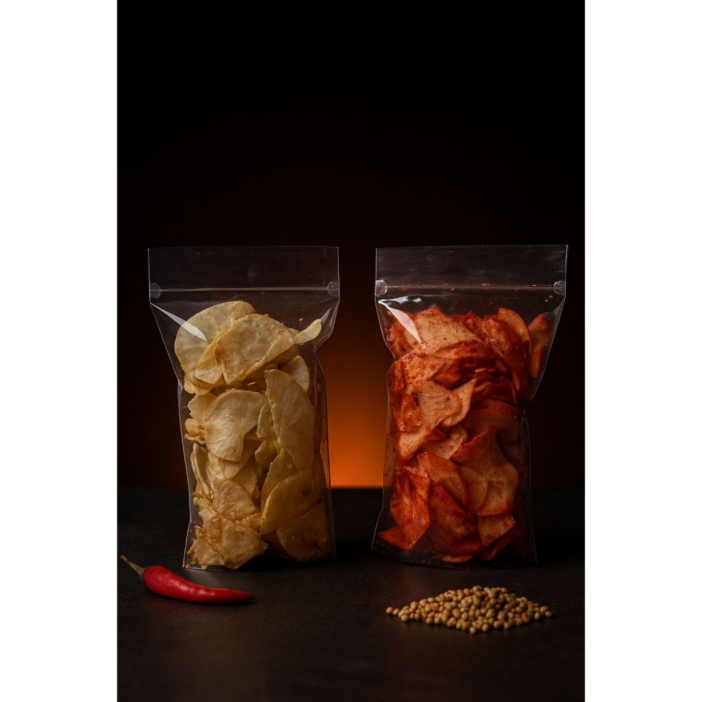 

PROMO BUNDLING KERIPIK SINGKONG KETUMBAR & BALADO