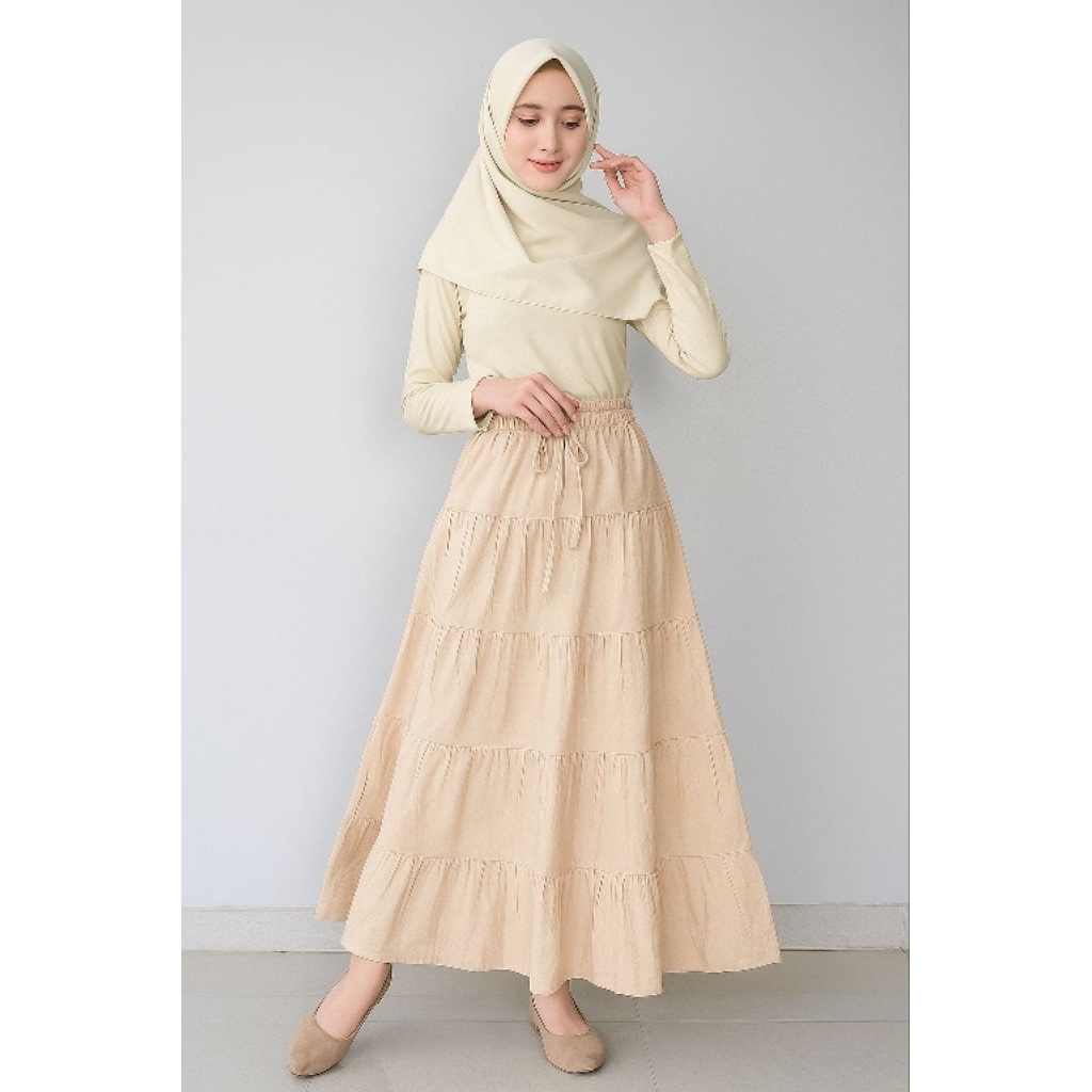 Rok panjang wanita kekinian ala korea