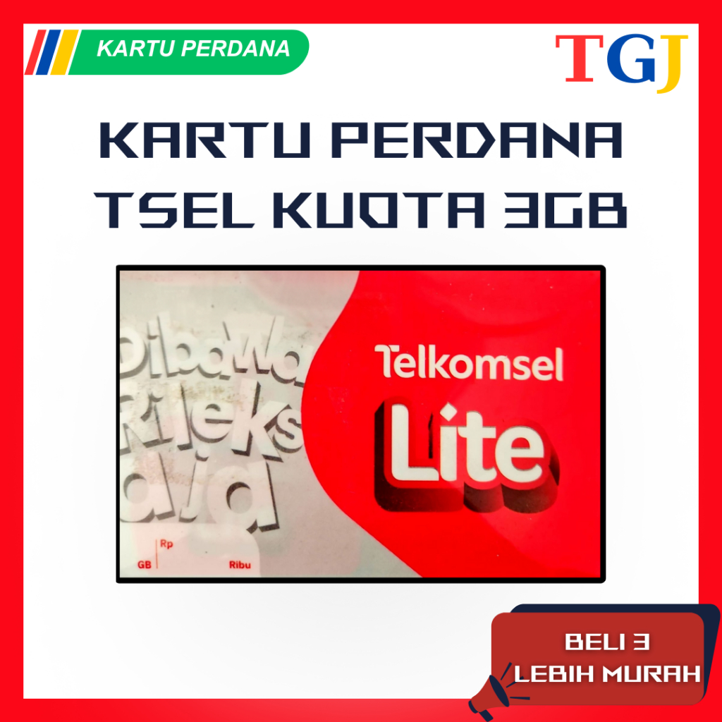 Kartu Perdana Telkomsel 3GB Nasional Segel