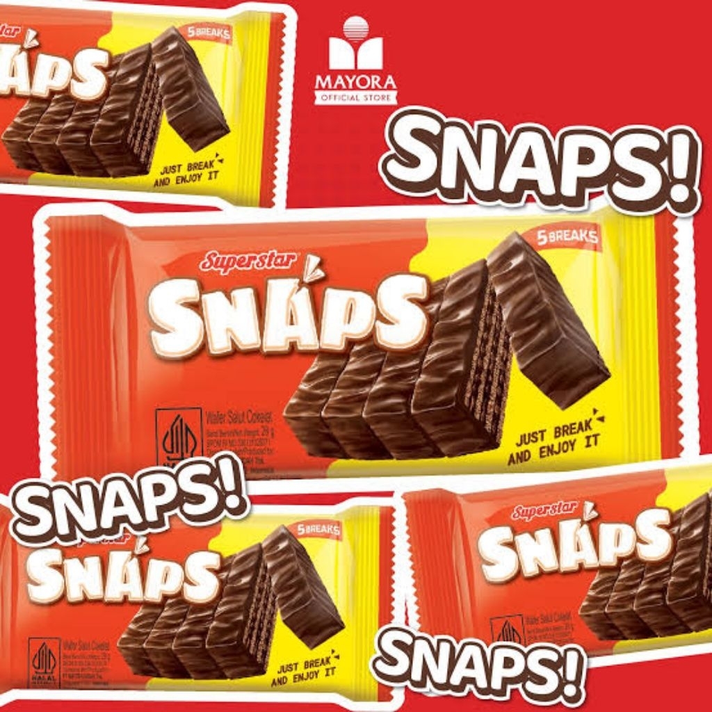 

MAYORA SNAPS WAFER SALUT COKLAT TRIPLE CHOCO