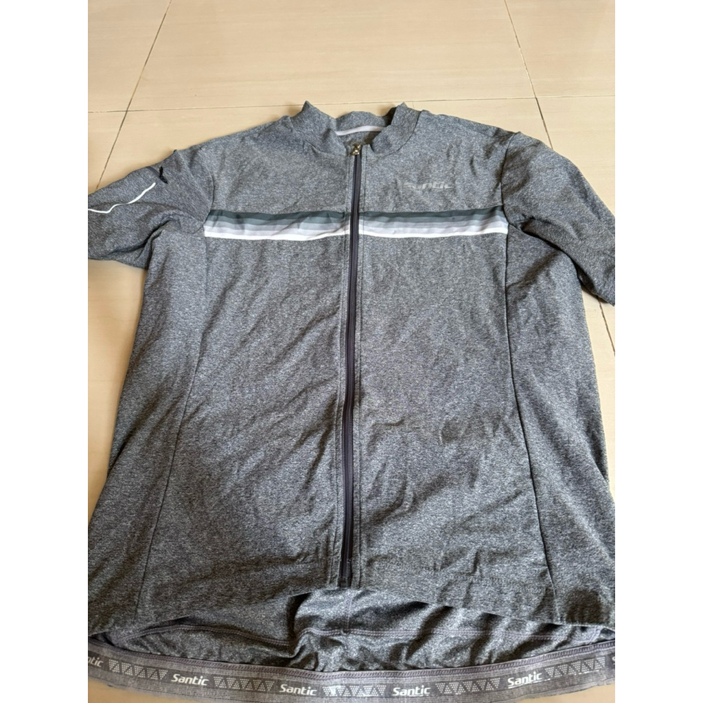 Jersey baju sepeda pria second preloved santic abu L