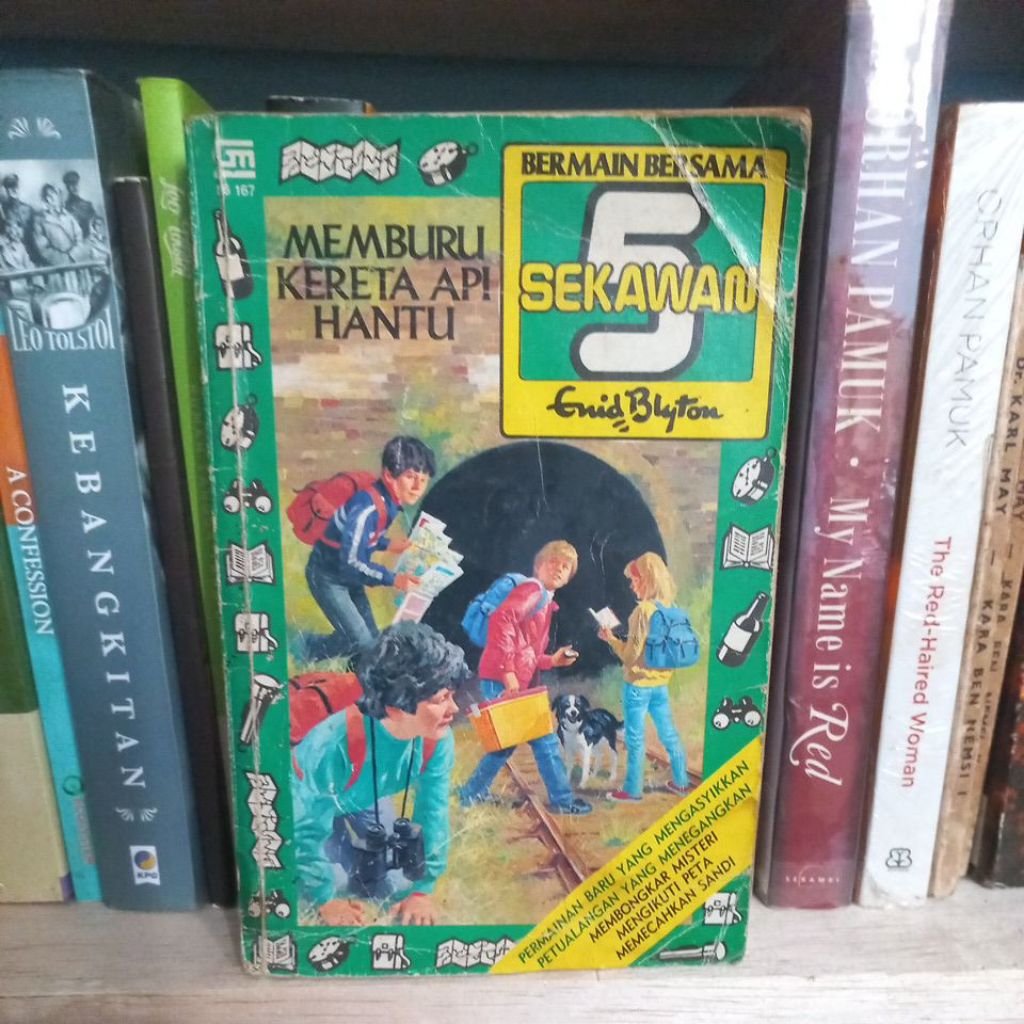 Buku Bekas Vintage Seri Lima Sekawan : Bermain Bersama Lima Sekawan, Memburu Kereta Api Hantu, Enid 