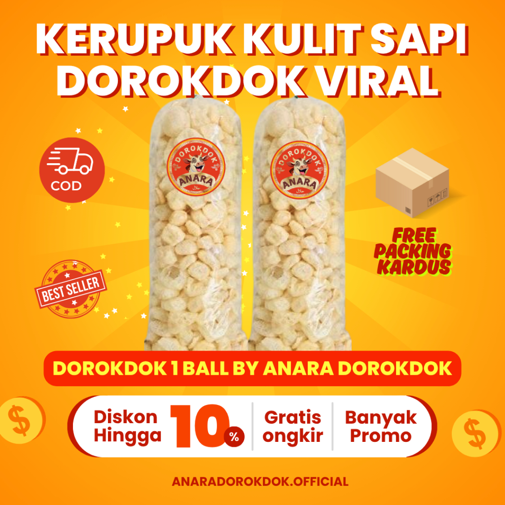 

1 BALL BESAR KERUPUK KULIT SAPI ASLI DOROKDOK RAMBAK PREMIUM TERENAK 400GR