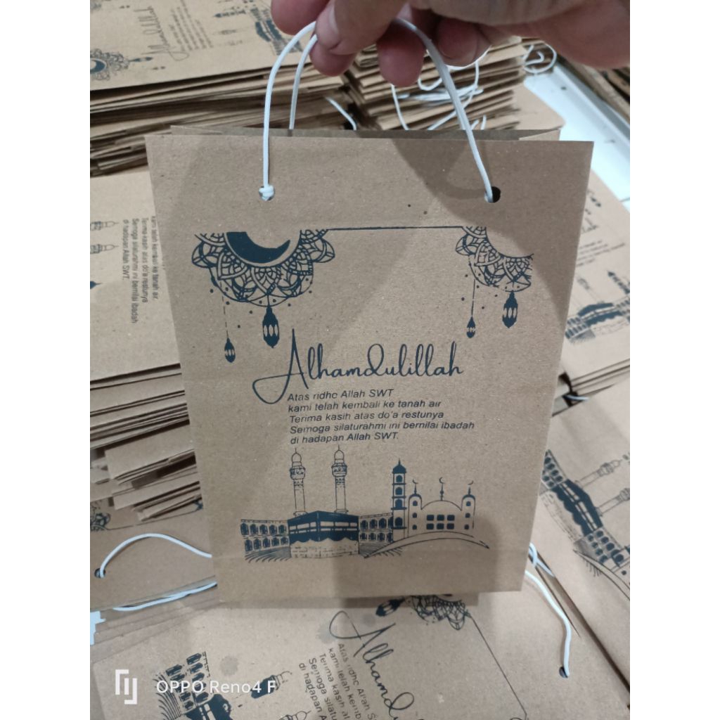 

ready stok paperbag umroh haji murah UK 15.5x6x22