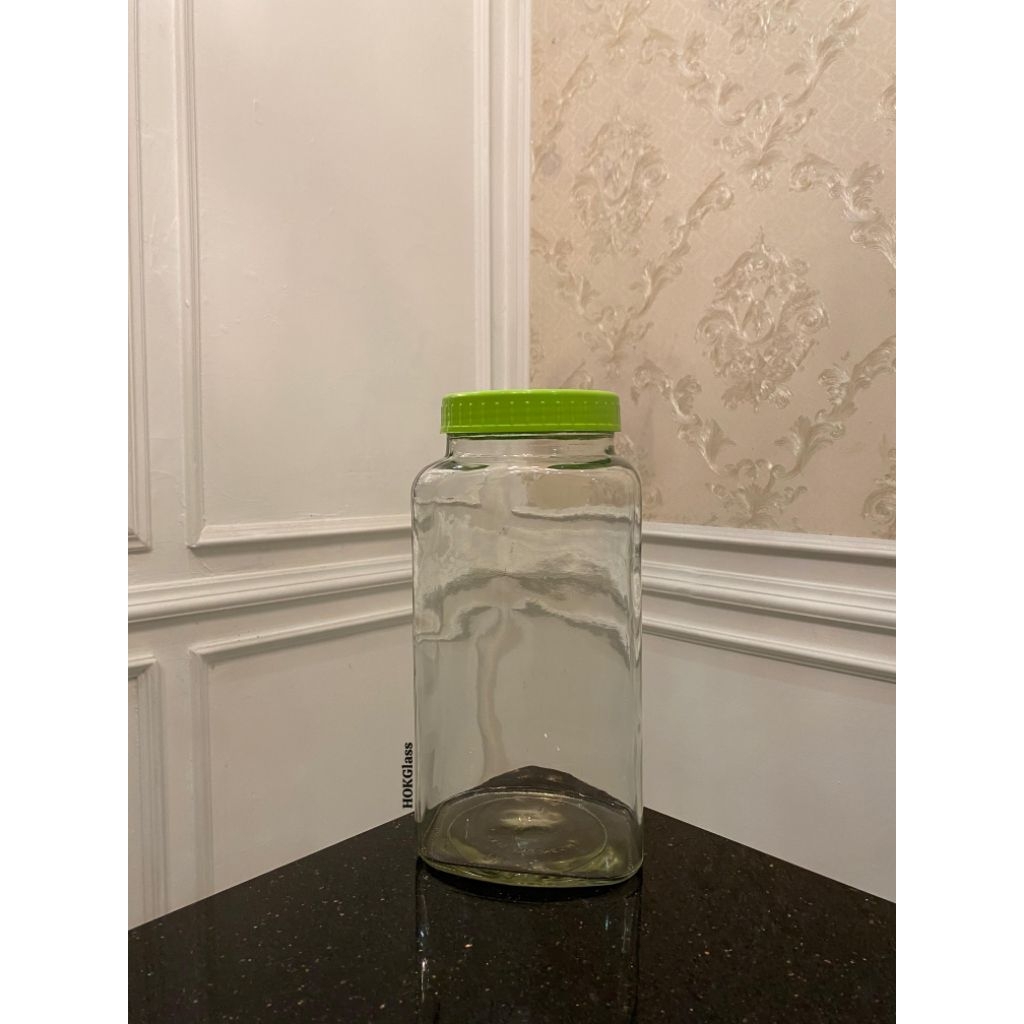 Toples Kaca Persegi K5 3470ml | Square Gelas Jar