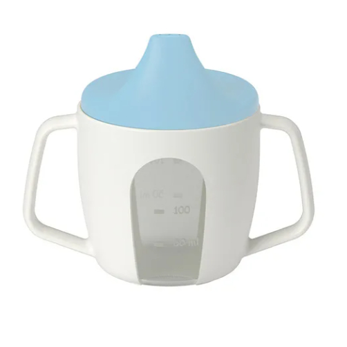 [IKEA] [PROMO] [COD] BÖRJA Gelas isap untuk bayi, putih/biru