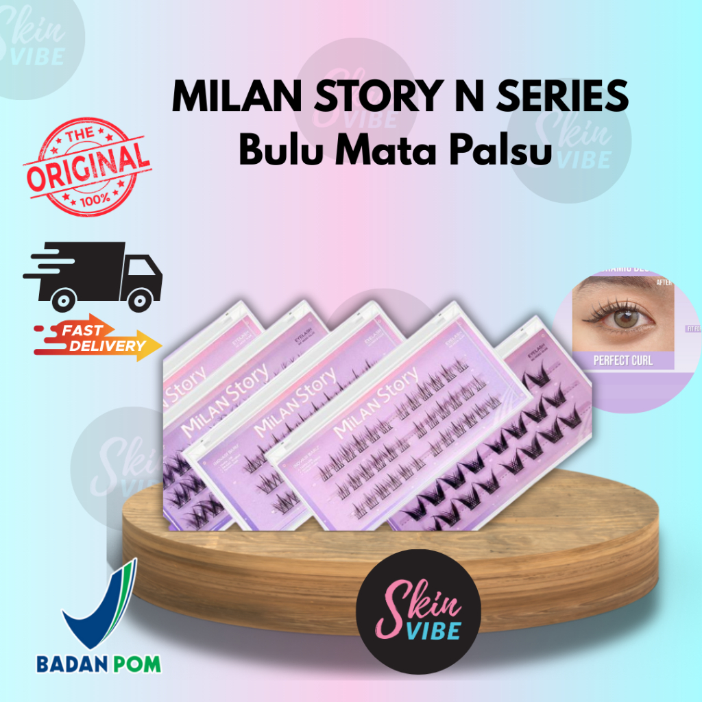 [skinvibe] Milan Story Bulu Mata I Bulu Mata Palsu Milan Langsung Tempel I Eyelash Extention