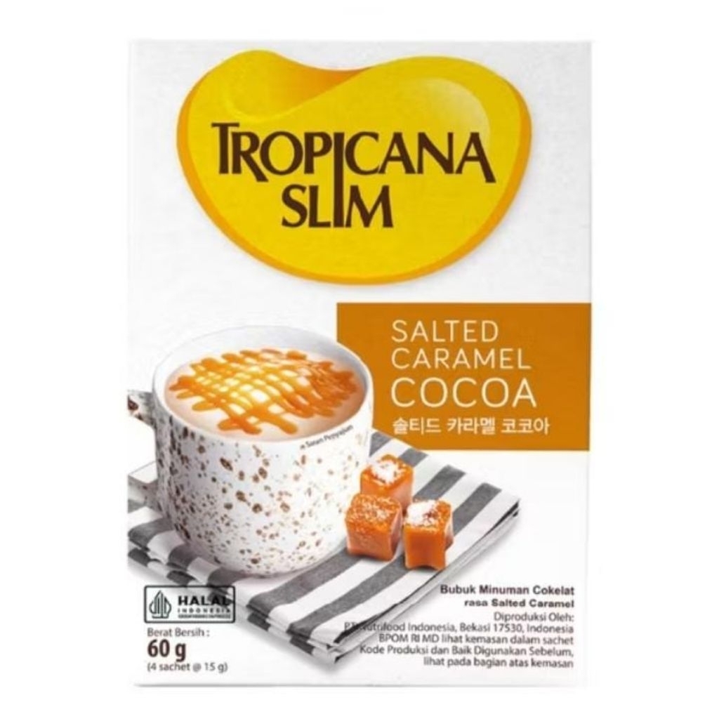 

Tropicana Slim Minuman Bubuk Cokelat Salted Caramel Cocoa 60g