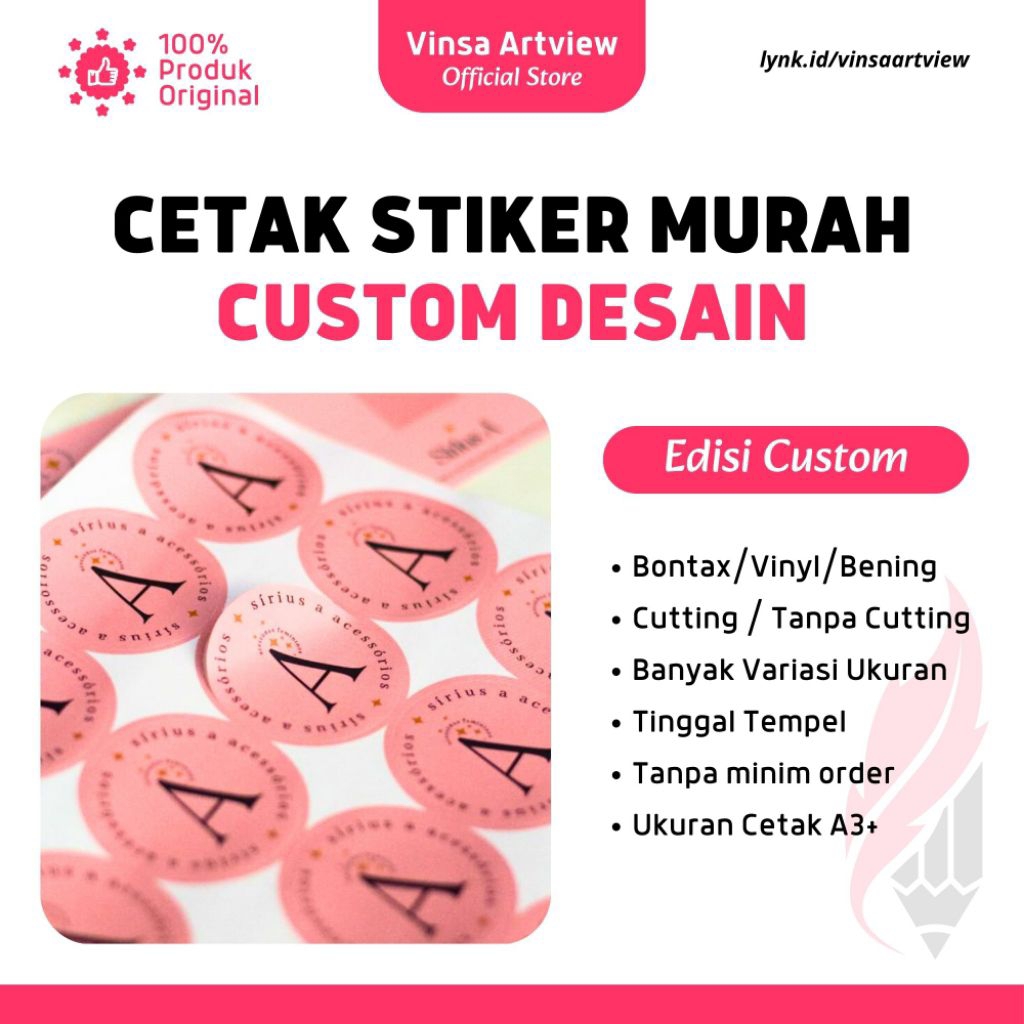 

Stiker Custom Murah Cup Kemasan Label Jualan bahan Waterproof di Surabaya bisa Cetak Satuan