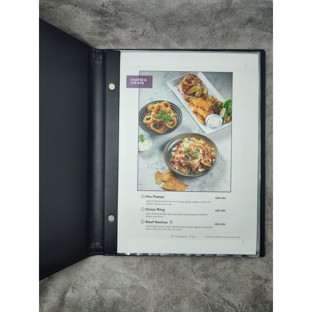 

Baud untuk buku menu 1,5 cm