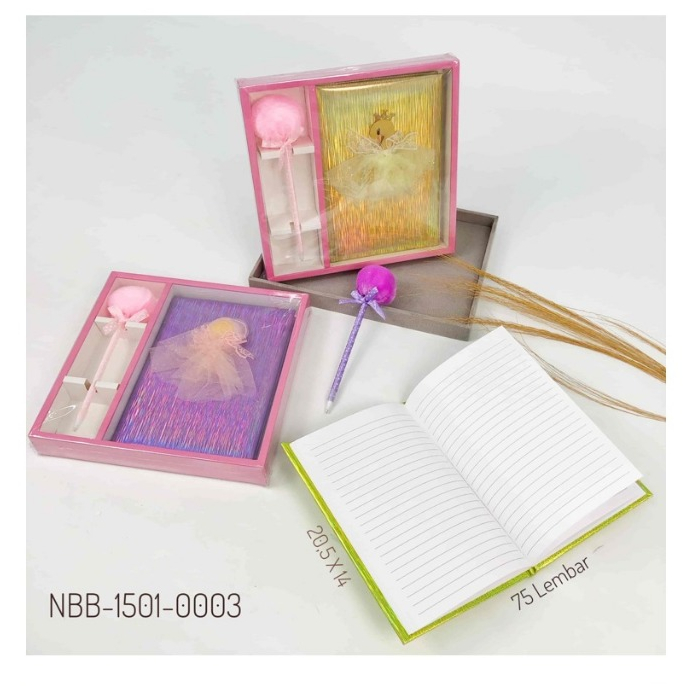 

GIFT BUKU DIARY SET PENA BULU