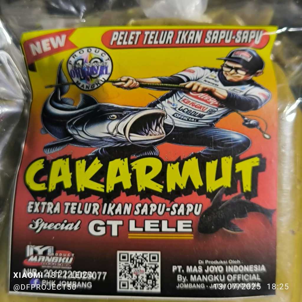 Umpan Pancing CAKARMUT Extra Telur Ikan Sapu Sapu sakarmut Spesial Galatama Lele by Mangku 200g