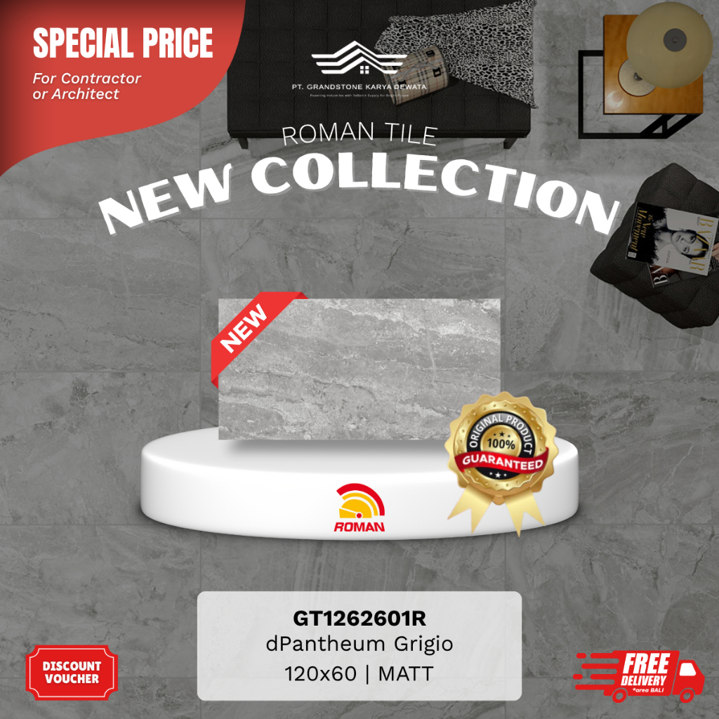 ROMAN GRANITE AGT1262601R dPantheum Grigio 120x60 [GRADE A]