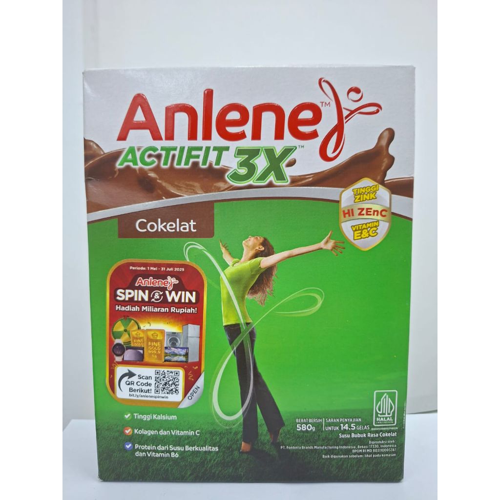 

Anlene Activit 3X - Susu bubuk Rasa Coklat 580g