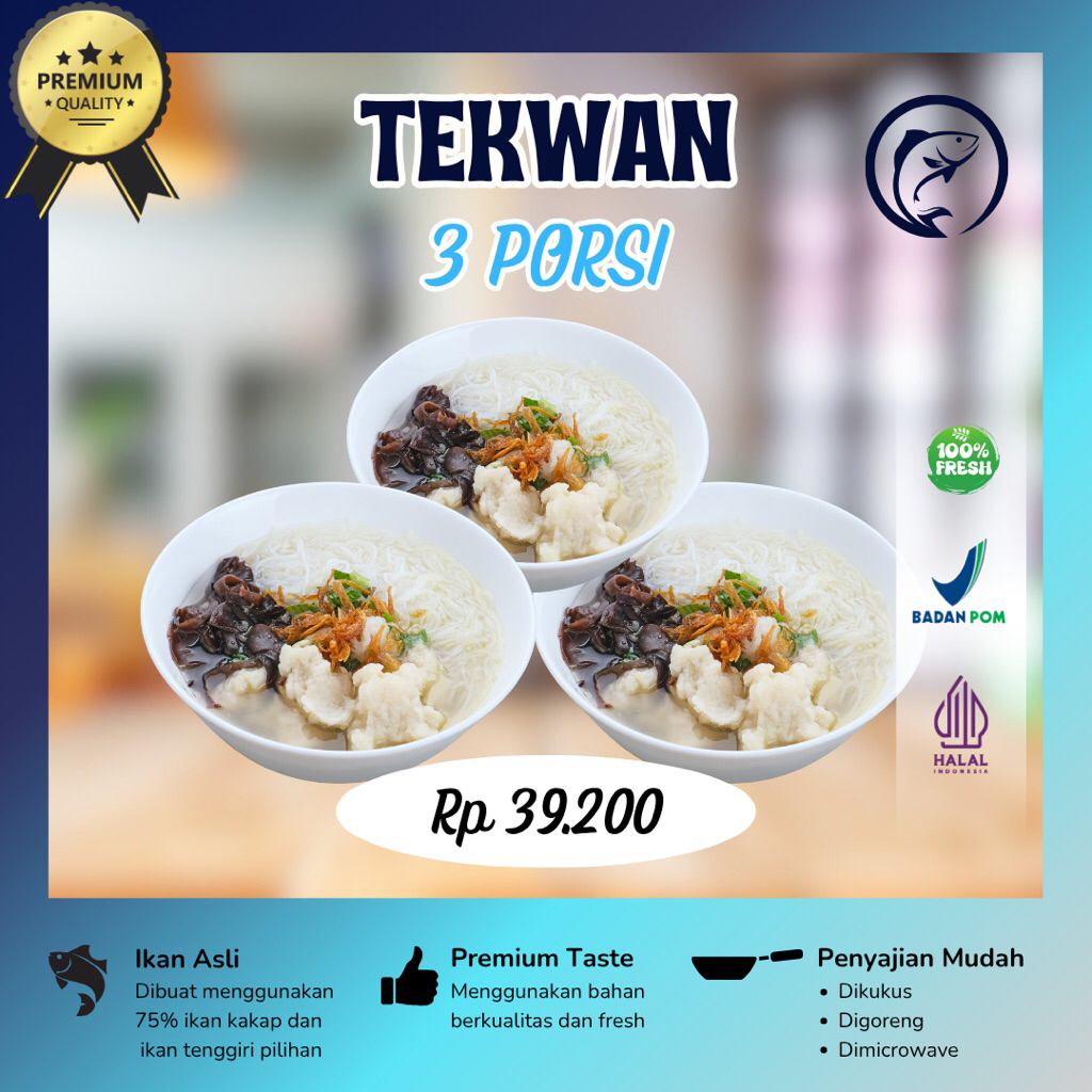 

(Garansi 100%) 3 Porsi Tekwan Ikan Premium Abaalifood Tekwan Frozen Tekwan Instan Tekwan Pedas Pempek Asli Palembang Ikan Tenggiri Kakap Empek Empek Mpek-mpek Frozen Mix Ikan Tenggiri Tekwan BPOM Tekwan Jogja Promo Tekwan Ikan Tenggiri Kakap Premium
