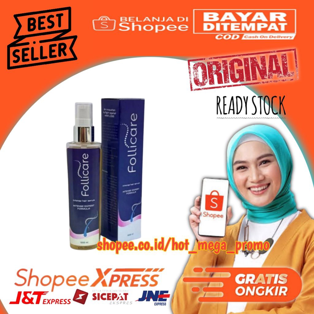 ( TERLARIS ) Follicare Hair Serum Asli Obat Penumbuh Rambut Atasi Kebotakan Dan Rontok 100ml