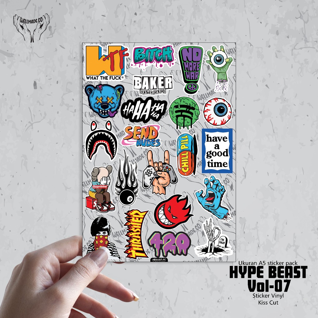 

Sticker Pack HYPE BEAST Tumblr Helm Laptop VOL7 FULL COLOUR