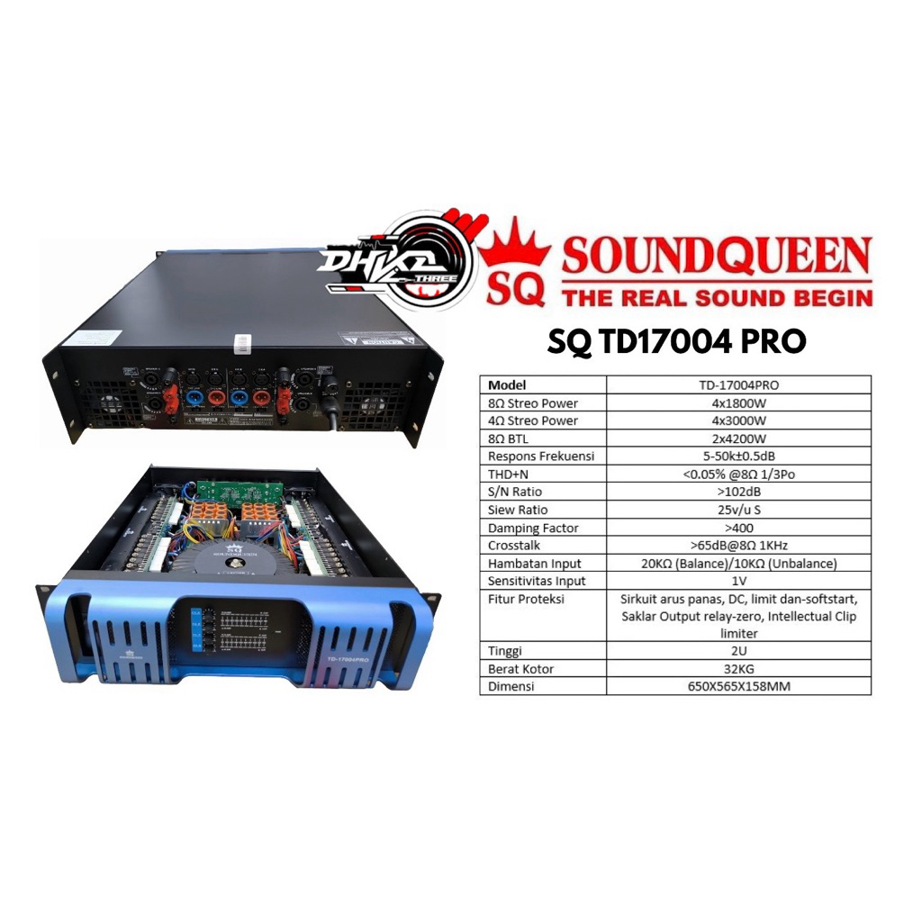 POWER AMPLIFIER SOUNDQUEEN TD 17004 PRO / Power Soundqueen Td 17004 Pro / power soundqueen td17004 p