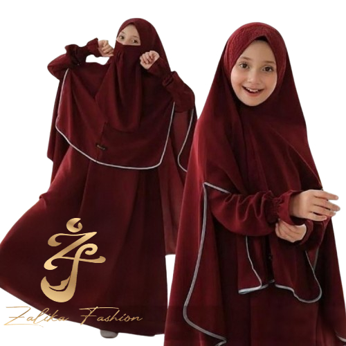 TERLARIS ZALIKA - SABRINA TEEN SYARI GAMIS ANAK REMAJA SET KHIMAR WOLFIS ORIGINAL CADAR NIQAB GAMIS