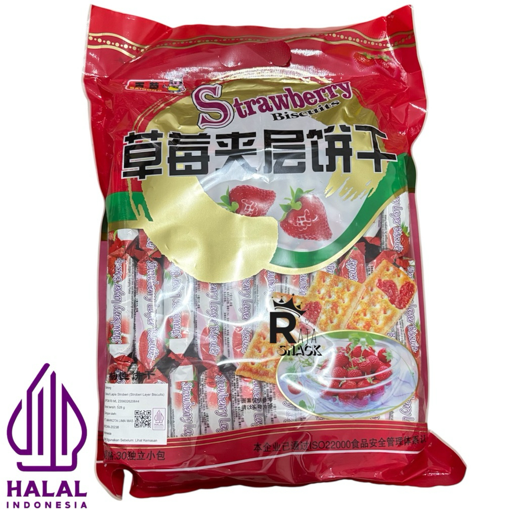 

BAIRONG STRAWBERRY LAYER 528GR ISI 30PCS @17.8GR
