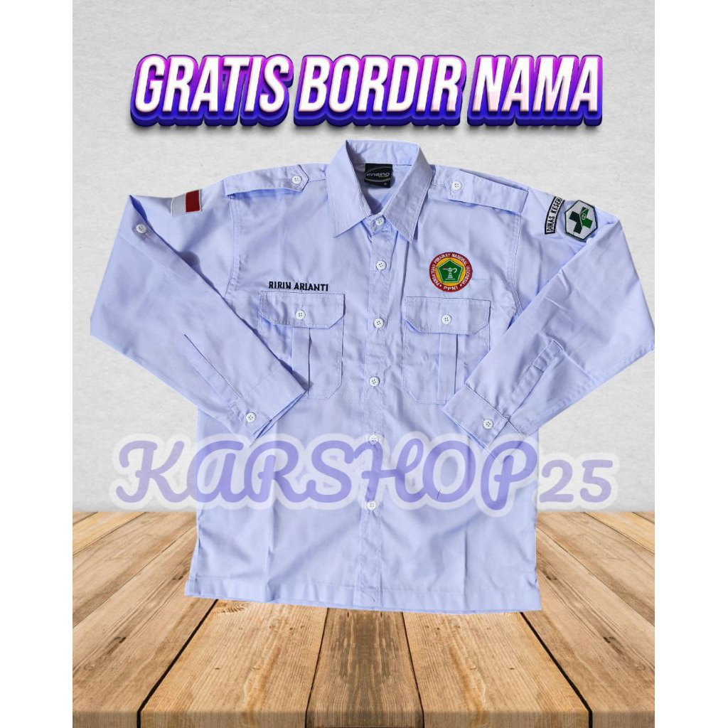 KEMEJA PPNI LENGAN PANJANG KEMEJA PERAWAT SERAGAM PDH PPNI KEMEJA PPNI KEMEJA PERAWAT INDONESIA