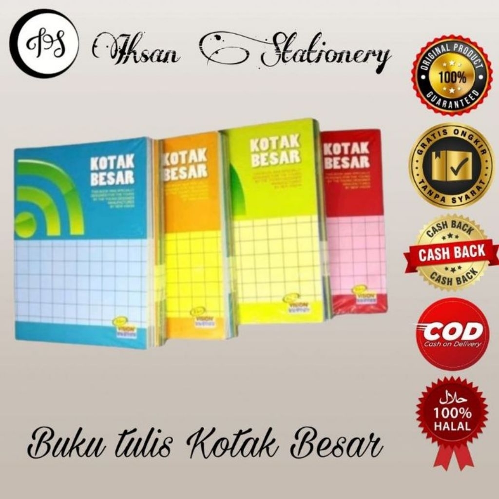 

Buku Tulis KOTAK BESAR 38 lembar 1 pack (10pcs)