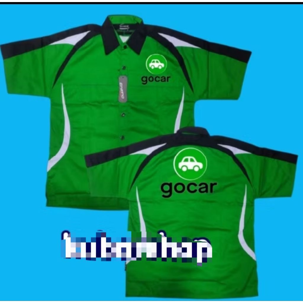 kemeja gocar baju gocar seragam gocar full bordir